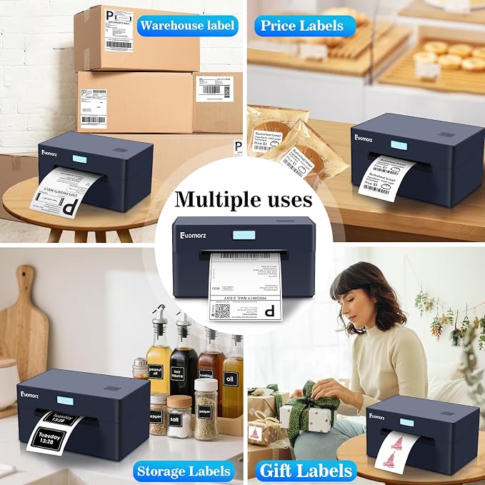 Thermal Shipping Label Printer for Small Businesses，4x6 Wireless Shipping Label