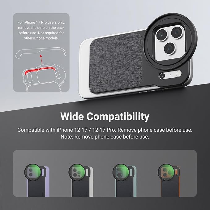 NEEWER 6.3" Magnetic Phone Lens Filter Mount Adapter Backplate Accessories &