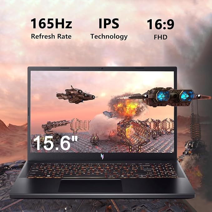 Acer Nitro V 15.6" FHD IPS 165Hz Gaming Laptop, Intel Core i5-13420H, GeForce RTX 5050, 64GB RAM 1TB SSD, Wi-Fi, Webcam, Backlit Keyboard, 128gb 9H Docking Station, Windows 11 Pro, Black