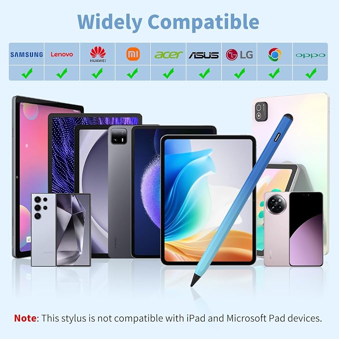 Stylus Pen for iOS&Android Touch Screens, Active Pencil for Samsung, Smart