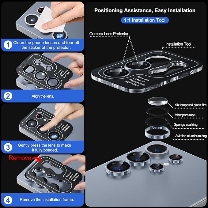 WSKEN for Samsung Galaxy S25 Ultra Camera Lens Protector