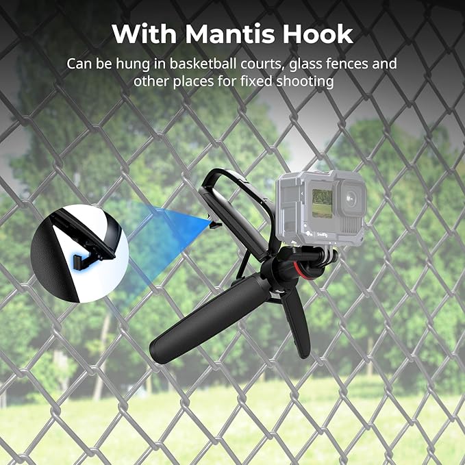 SMALLRIG Portable Action Camera Tripod in Carabiner Shape, 6.5-13.6in