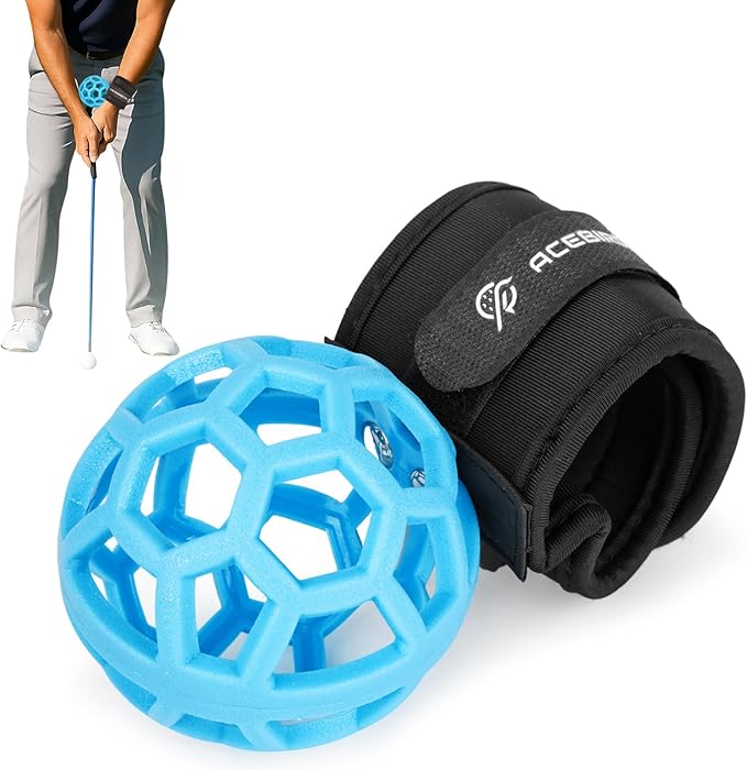 Golf Swing Trainer Ball, Smart Ball Golf Training Aid Golf Trainer Ball, Golf Swing Trainer - Practical Golf Training Equipment for Golf Intelligent Ball for Beginner, Golf Wrist Strap Training Ball