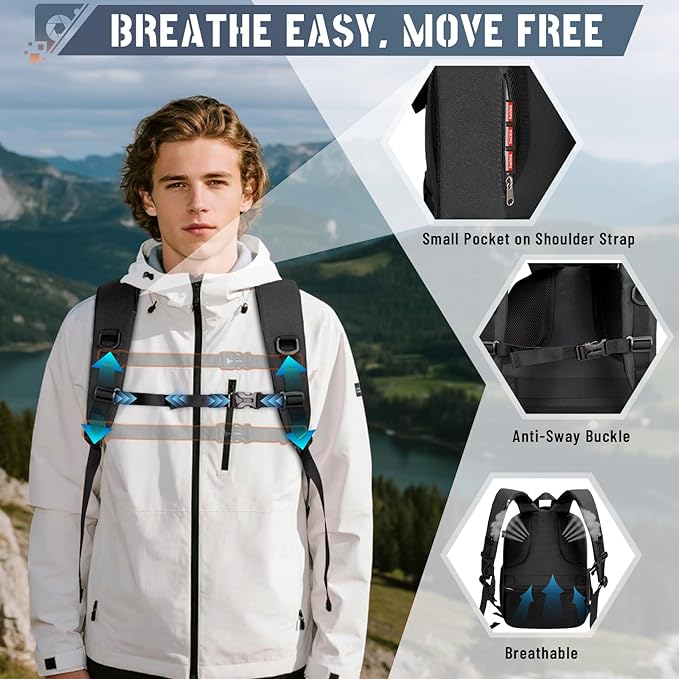 RAINSMORE Camera Backpack Hard Shell