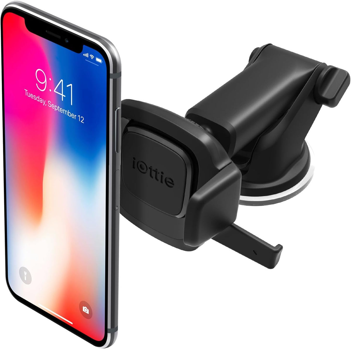iOttie Easy One Touch Mini Air Vent Car Mount Holder Cradle for iPhone Xs Max R 8 Plus 7 Samsung Galaxy S10 E S9 S8 Plus Edge, Note 9 & Other Smartphone, 2.2 x 4.8 x 5.7 inches
