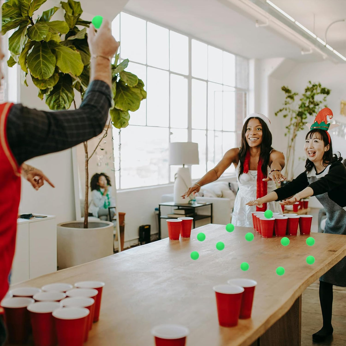 Regine Switzerland 3-Star Ping Pong Balls - High Bounce & Durable for Training, Parties, and Pets