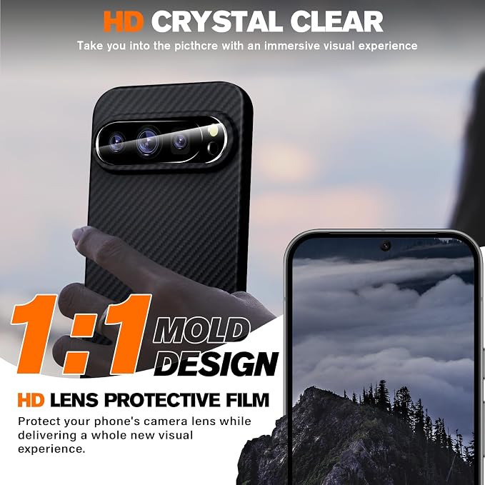 3 Pack for Google Pixel 10 Pro Camera Lens Protector, Tempered Glass 9 Hardness