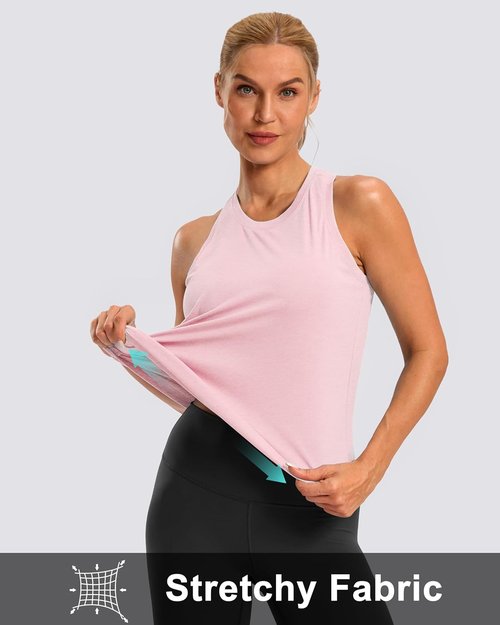 G Gradual Women's Racerback Yoga Tank Top - Loose Fit Sleeveless Athletic Shirt for Gym & Running