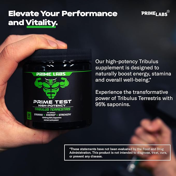 Prime Labs Tribulus Terrestris (120 ct) + Organic Black Maca (60 ct)