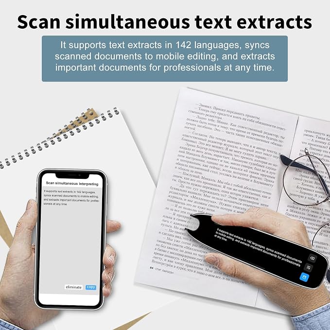 Translation Pen, 142 Language Translator Device Translator Pen, Text Extract Pen