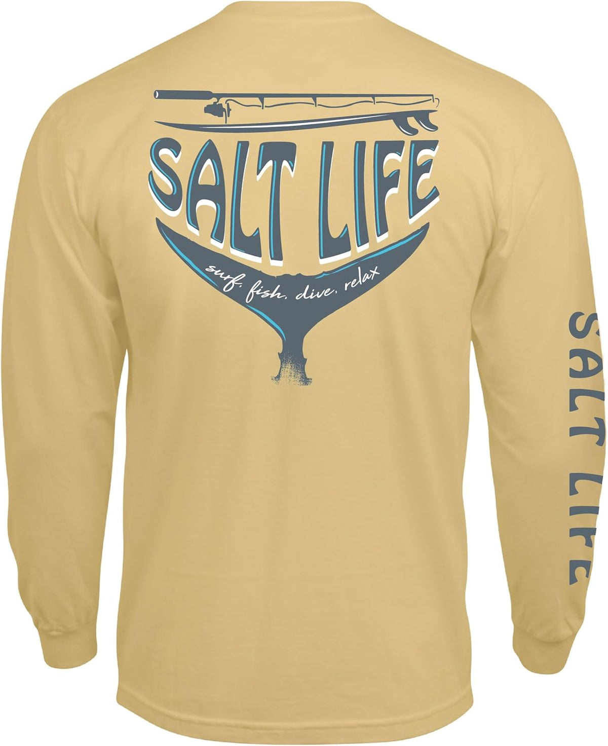 Salt Life Men's Classic Fit Long Sleeve Reel Shirt - Comfortable & Stylish | Perfect for Fishing