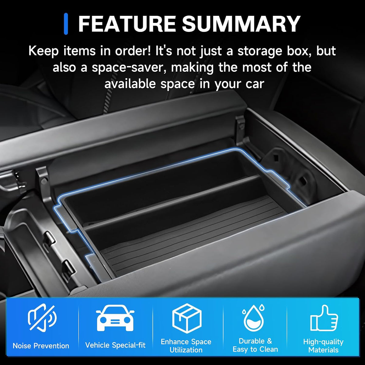 SXCY 2-Layer for 2026 Lexus TX Center Console Organizer Tray
