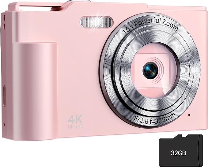 Digital Camera, FHD 4K Digital Point and Shoot Camera