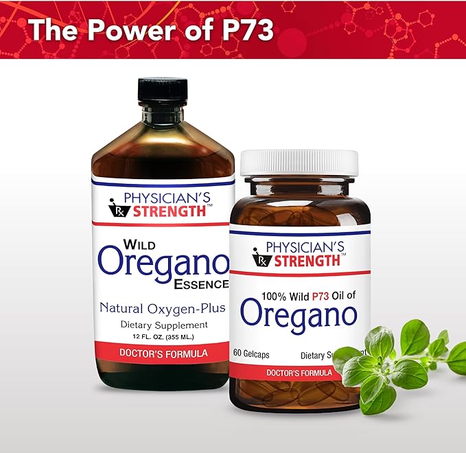 Physician's Strength Wild Oregano Essence - 12 fl oz - All-Natural Hydrosol - Supports Oxygen Levels - Non-GMO & Chemical Free - 12 Servings