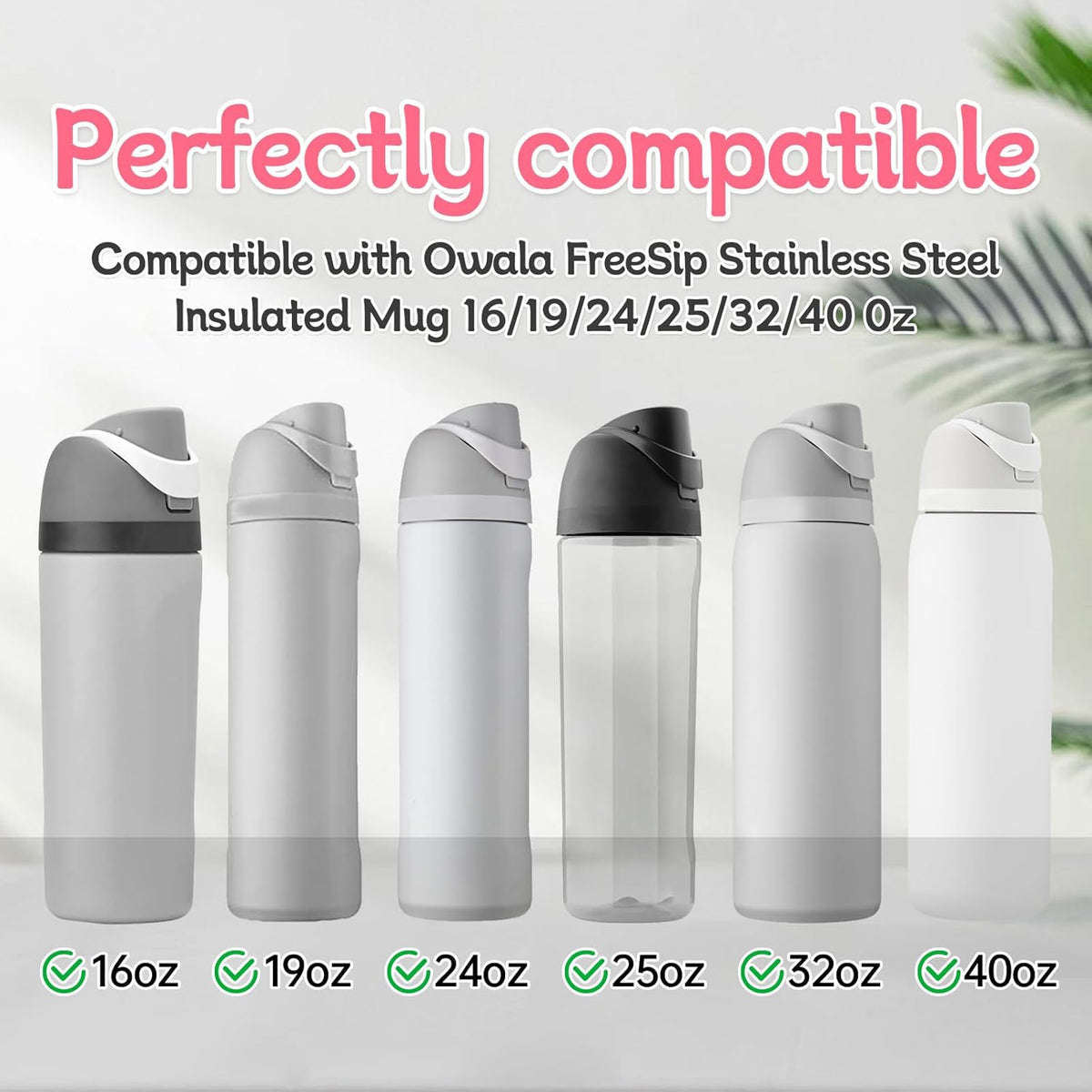 Owala | Replacement Lid Rubber Seal Gasket - 3 Pcs Compatible with FreeSip Water Bottles 16-32 oz