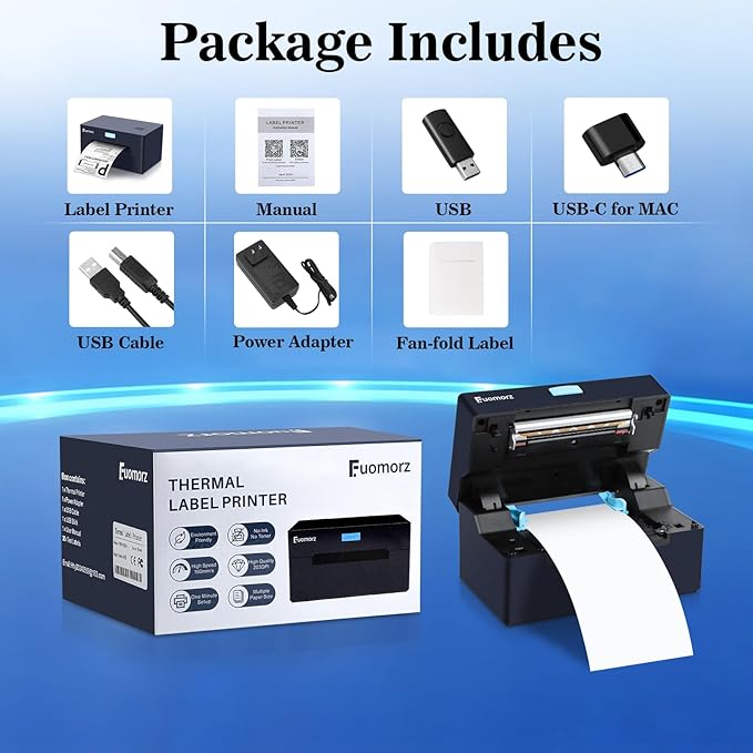 Thermal Shipping Label Printer for Small Businesses，4x6 Wireless Shipping Label