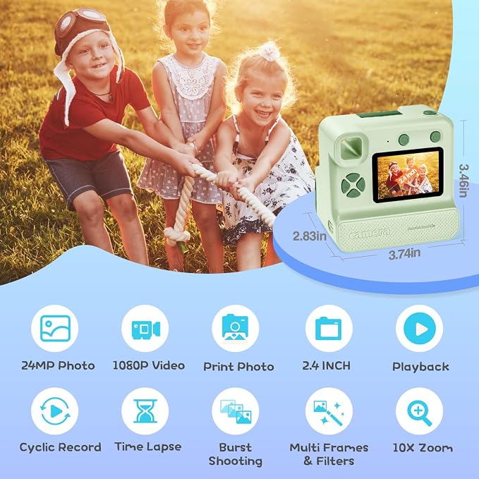 Kids Camera Instant Print, Christmas Birthday Gifts