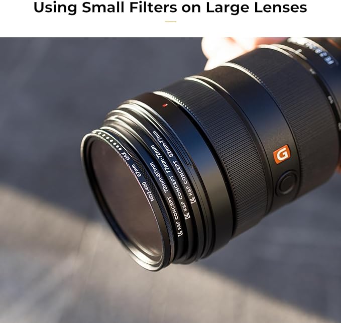 K&F CONCEPT 18 Pieces Filter Ring Adapter Set, Camera Lens Filter Metal