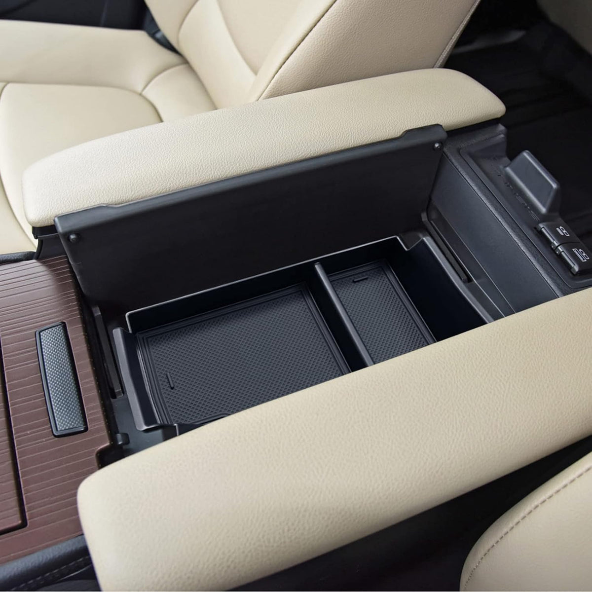 TOPINSTALL Center Console Tray for 2021-2026 Toyota Sienna, 2-Layer Space