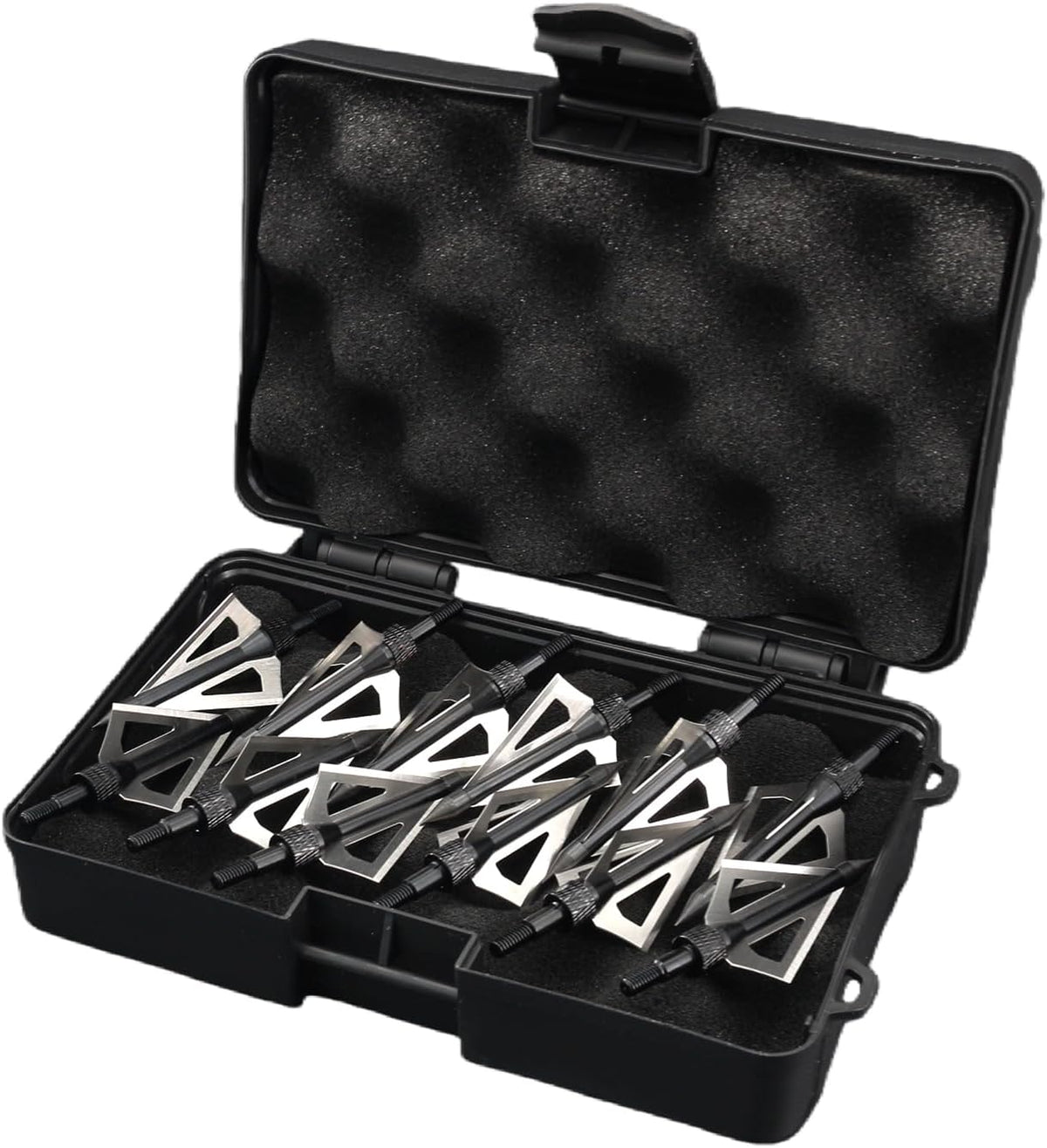 Skiennix 12Pcs Hunting Broadheads - Durable 3 Fixed Blades with Portable Case for Crossbow & Compound Bow