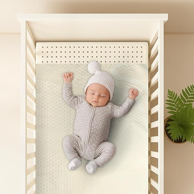 ORGANIC TEXTILES Organic Baby Mattress Topper with Organic Cotton Cover - GOLS/GOTS Certified - Breathable - 2" Cradle (36"x18")