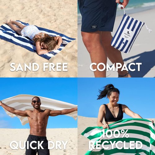 Dock & Bay Beach Towel - Quick Dry & Sand Free - Compact & Lightweight - 100% Recycled - Large Cabana in Waikiki Coral Red