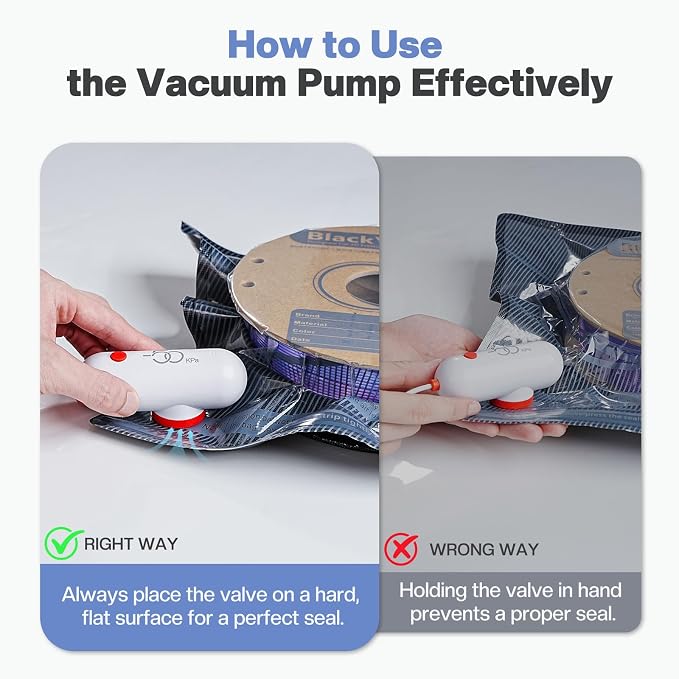 Vacbird 30pcs Filament Storage Bags Light-Proof Vacuum Storage Kit