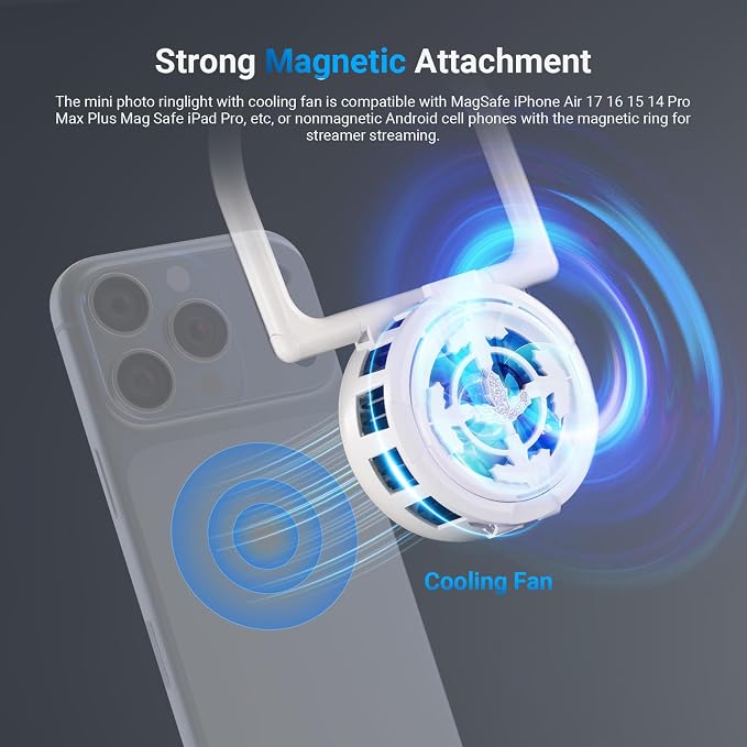 NEEWER Entry Level Version N36 Magnetic Selfie Ring Light & Phone Cooler