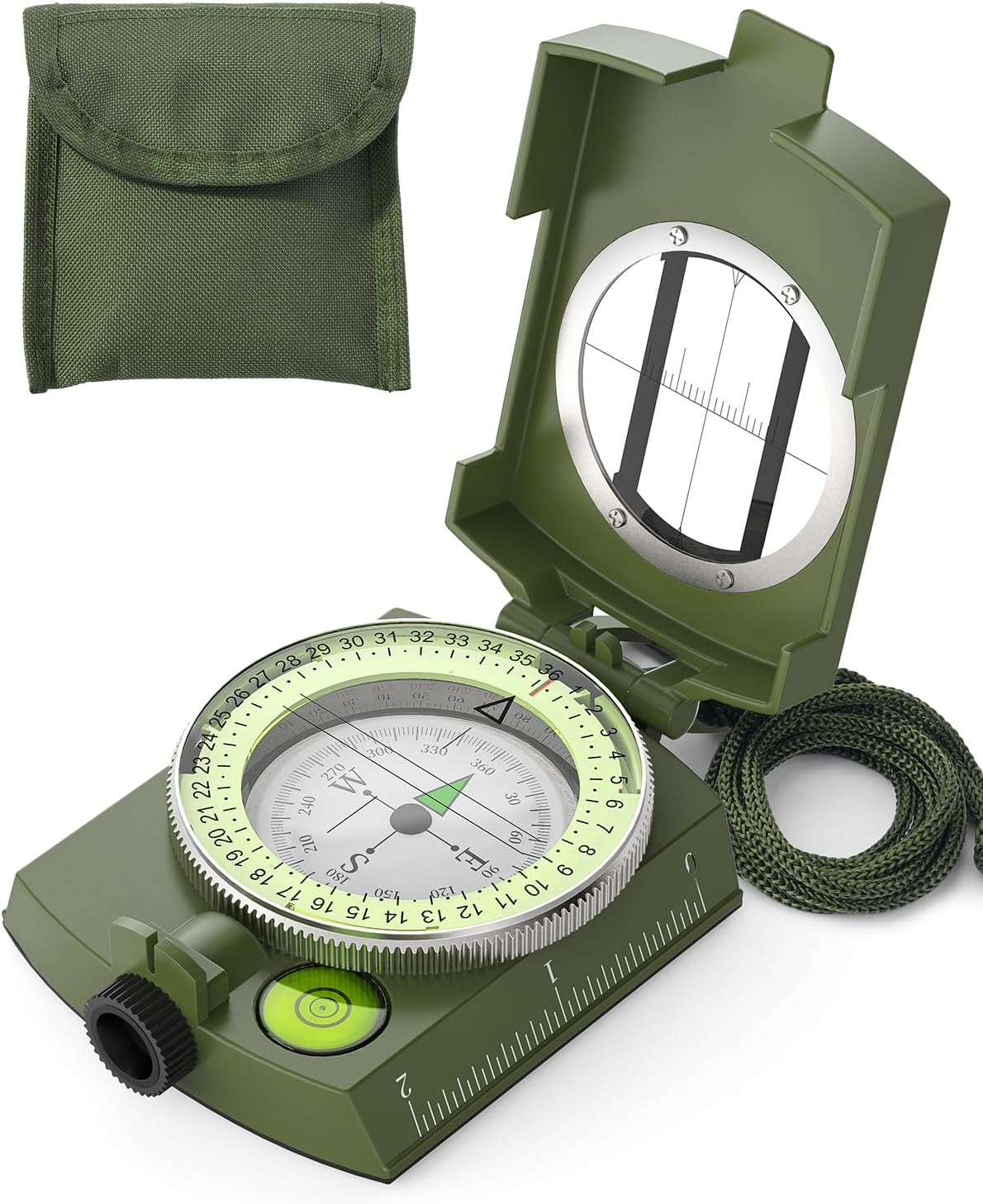 Sportneer Compass - Accurate, Durable, Lightweight Orienteering Tool | Glow in the Dark, Waterproof Hiking Essential