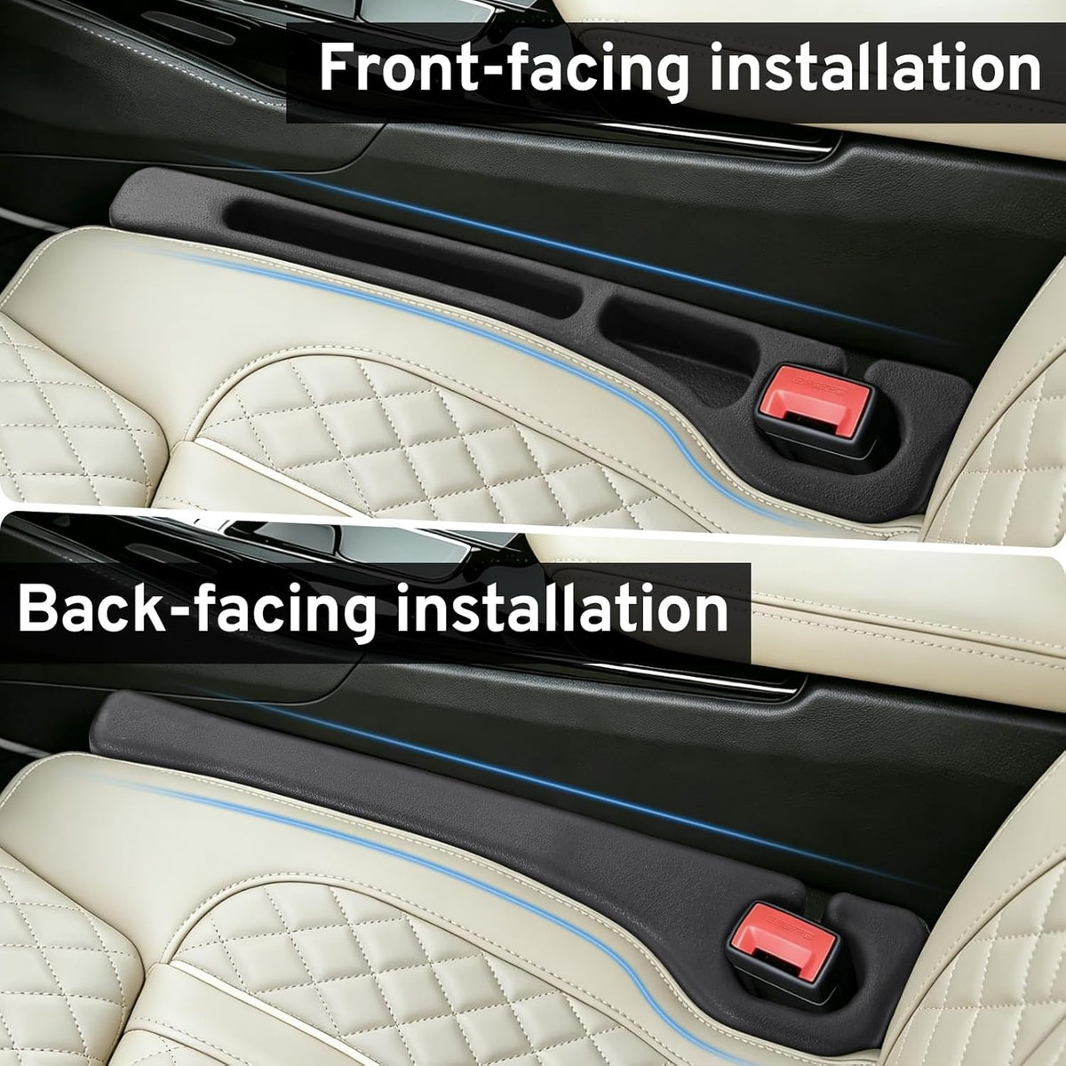 Car Seat Gap Filler Organizer for Honda Civic Accord 2026 2025 2024-2000 Plug with Storage Slot Strip No-Drop Seat Side Gap with Phone Holder - 2 Pack