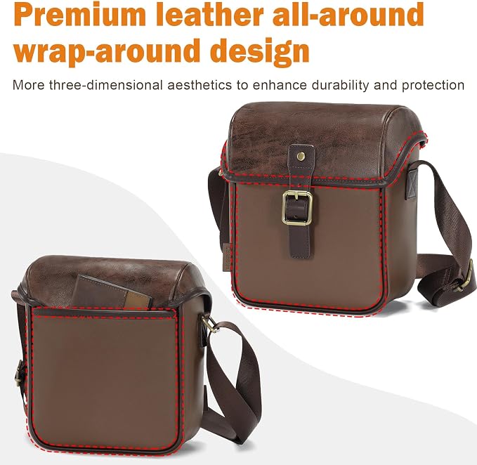 Cwatcun Camera Sling Bag PU Leather