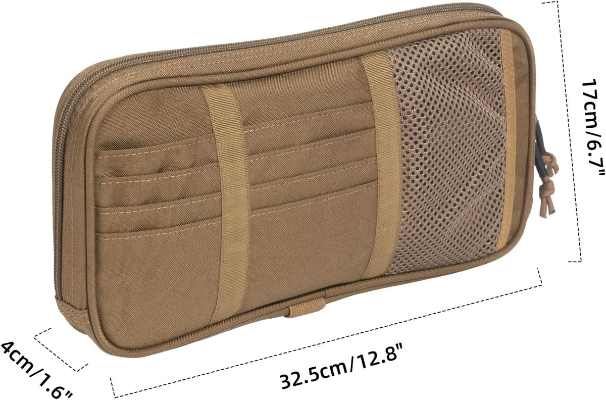 EXCELLENT ELITE SPANKER Car Sun Visor Organizer Auto Interior Accessories Visor Storage Pouch Holder for Car, SUV, Truck with Multi-Pocket(Coyote Brown)