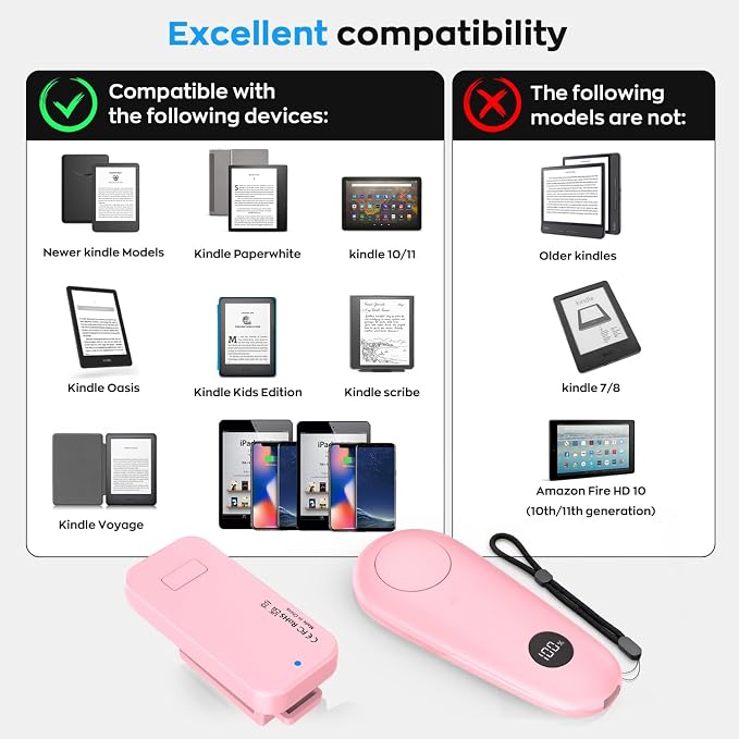 Page Turner for Kindle, Remote Control Clicker for Kindle Paperwhite Colorsoft