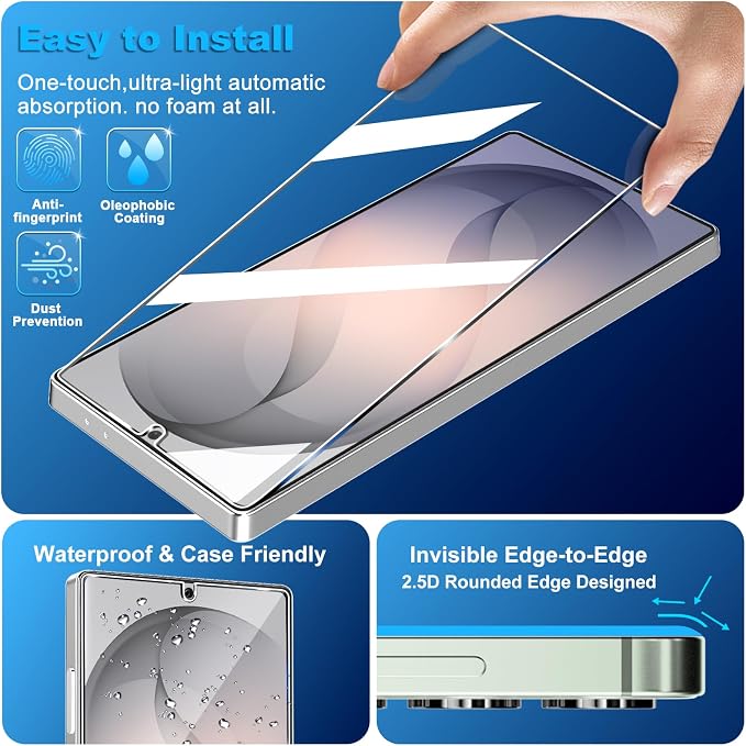 firtstnow 3 Pack for Samsung Galaxy S26 Ultra Screen Protector Tempered Glass +