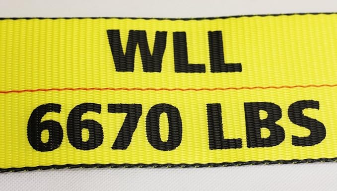 Mytee Products 4" x 30' Ratchet Tie Down Straps w/Flat Hook Extreme, 6,670 Lbs WLL Tie Down for Flatbed Truck Trailer (2 - Pack) Yellow