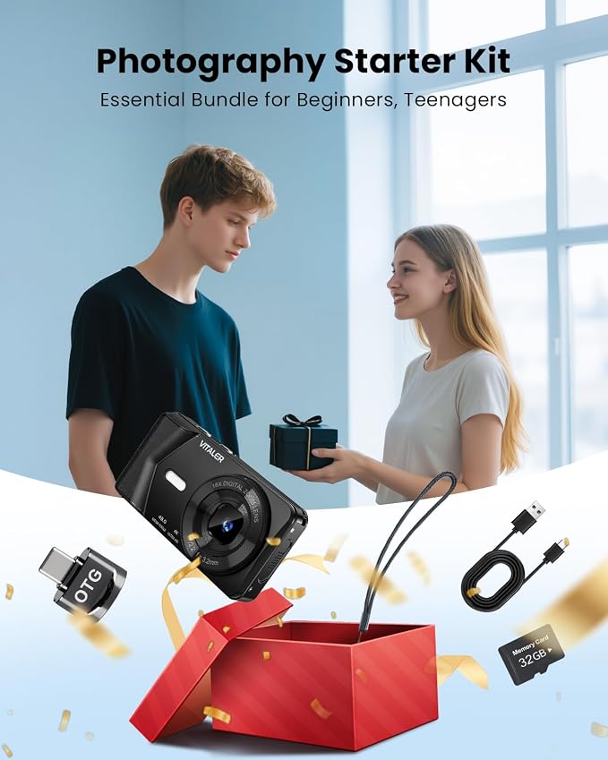 Digital Camera, Autofocus 48MP 4K Camera
