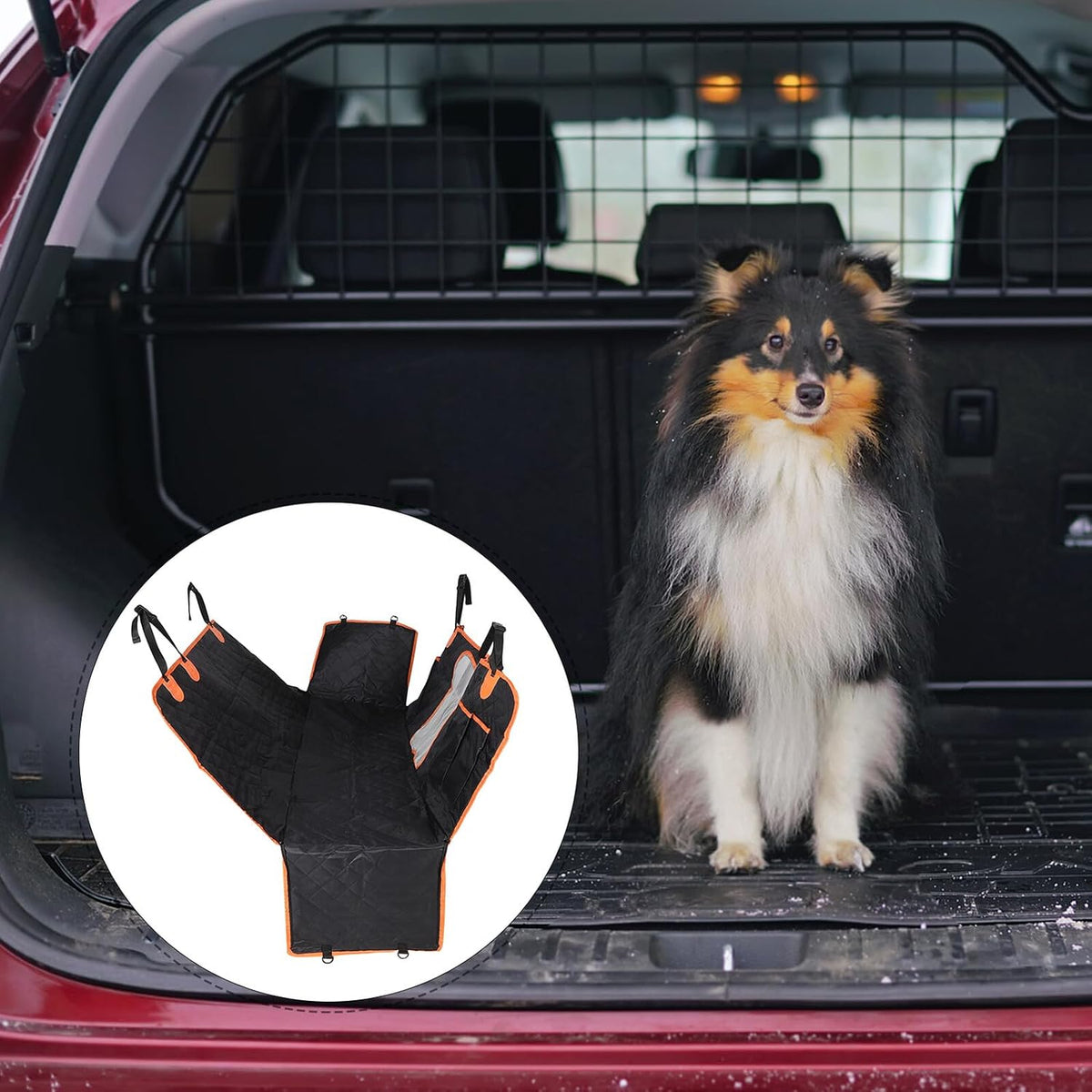 Dog Seat Cover for Car Backseat Waterproof Pet Mat with Non-Slip Back Seat Protector for Trucks and Suvs Sturdy for Dogs and Cats Travel