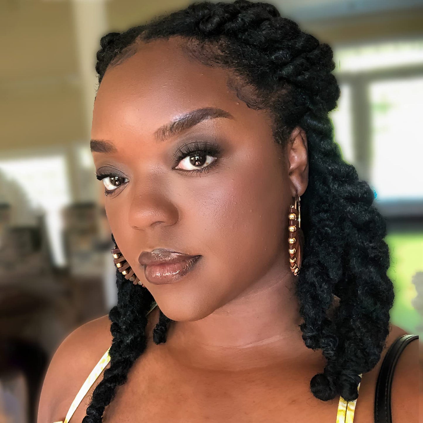 Toyotress Marley Hair Crochet Braids - 12 Inch 6 Packs 1B Natural Black, Afro Kinky Curly Marley Twist Crochet Hair Synthetic Br