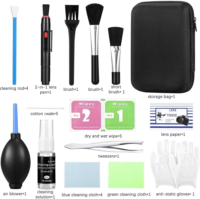 Camera Lens Cleaning kit，Camera Accessories，Camera Sensor and Lens Cleaning