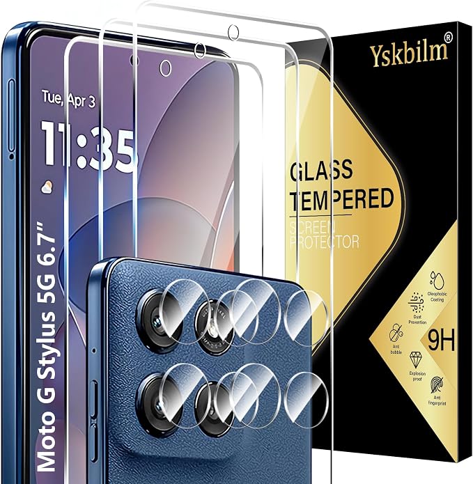 Designed for Motorola Moto G Stylus 5G 2025 Tempered Glass Screen Protector +