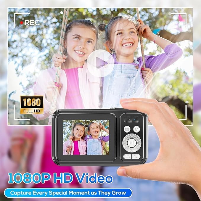 Digital Camera for Kids, 48MP FHD 1080P Point and Shoot Digital Cameras