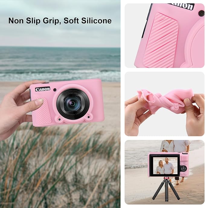 Canboc Case for Canon PowerShot SX740/SX730, Hard Carrying Case + Soft Silicone