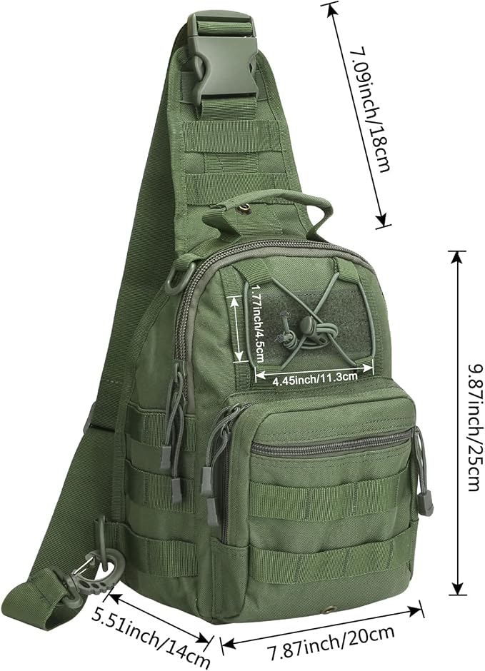 G4Free Outdoor Tactical Bag Backpack, Military Sport Bag Pack Sling Shoulder