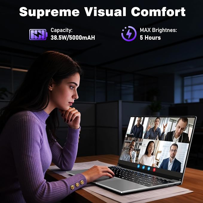 NIAKUN Laptop Computer 2026, 15.6 Inch Lap Top PC Window 11 Pro, 16GB RAM 512GB SSD, Int Pentium Gold Processor 4425Y, 2-Year Warranty, Bluetooth, Mini HDMI, FHD 1080P IPS Display, Office 365
