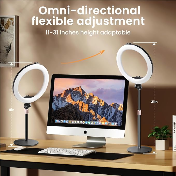 MACTREM 10“ Desk Ring Light