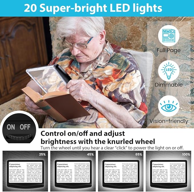 Rechargeable 5X Magnifying Glass