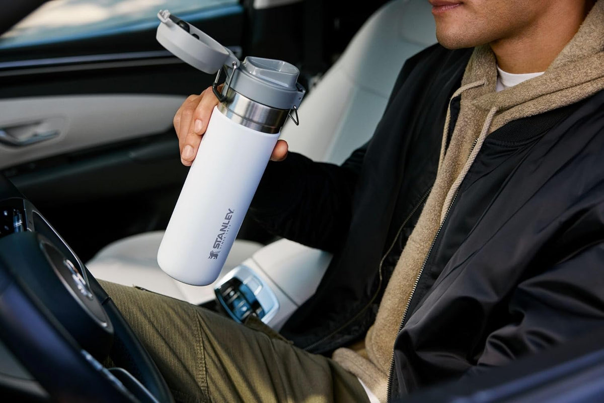 Stanley Quick Flip GO Water Bottle 36 oz - Insulated, Leakproof & Packable for Travel | BPA-Free | Black