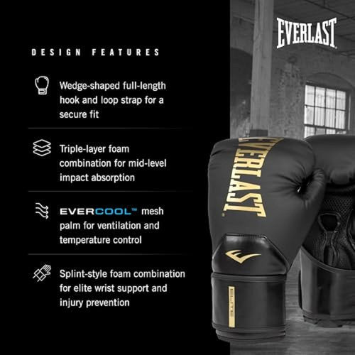 Everlast Elite 2 Boxing Gloves - Premium Protection & Comfort | Ideal for Training & Sparring
