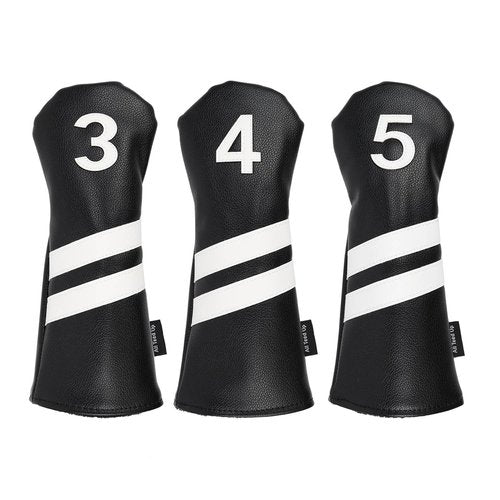 All Teed Up Premium Golf Club Covers - Hybrids (3,4,5) - Black