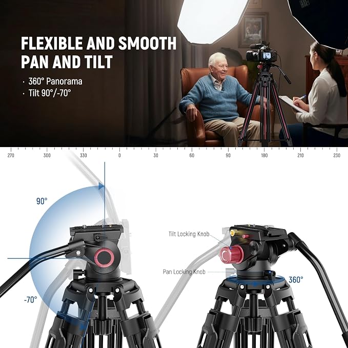 NEEWER 79"/2m Video Camera Tripod